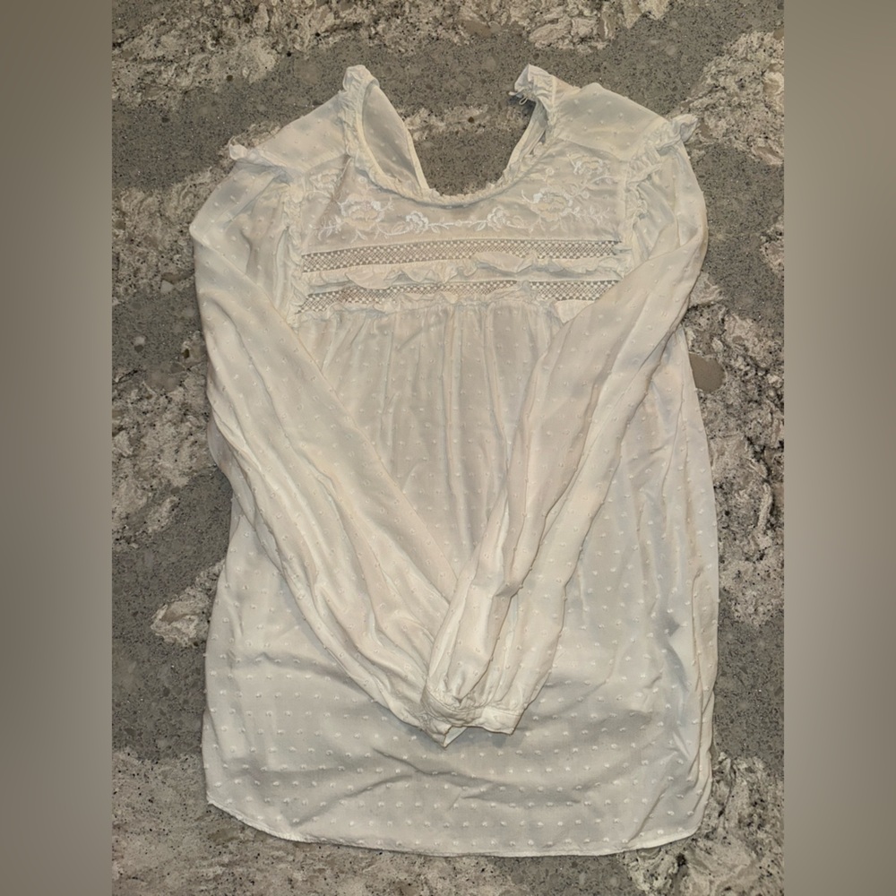 NWOT White Lace Kate Spade Cottagecore White Blouse